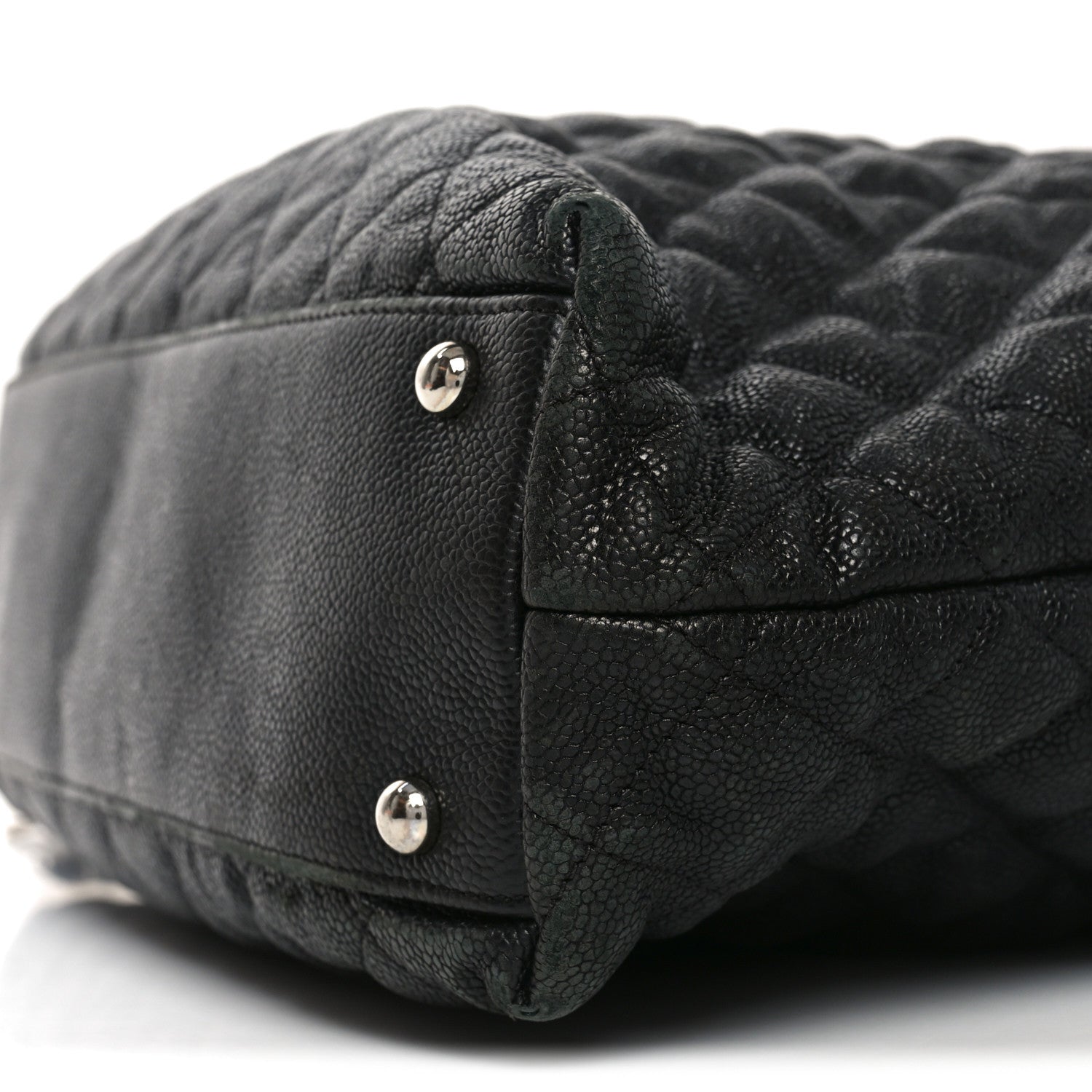 Caviar Quilted French Riviera Hobo Black
