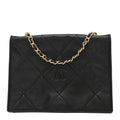 Lambskin Quilted Diamond CC Flap Black