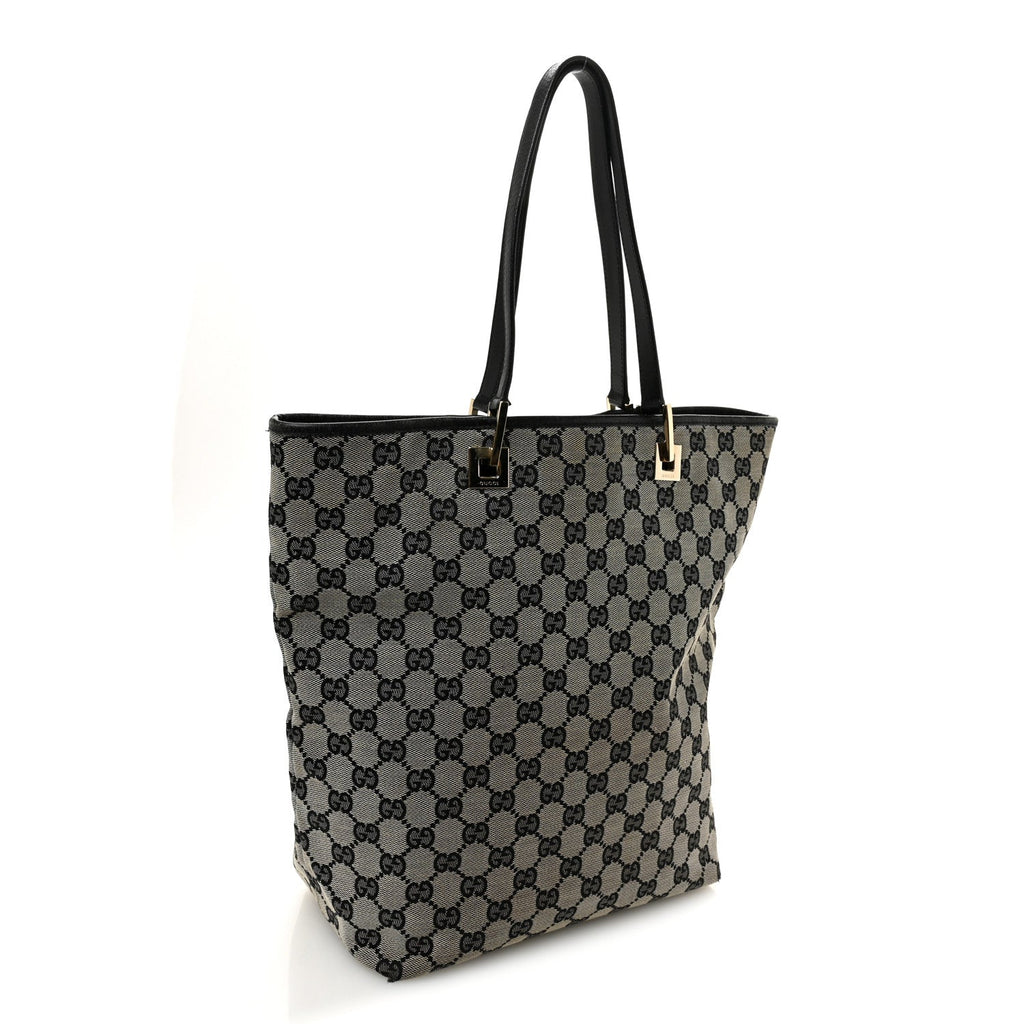 Monogram Large Bucket Tote Black