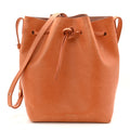 Vegetable Tanned Calfskin Bucket Bag Cammello Rosa