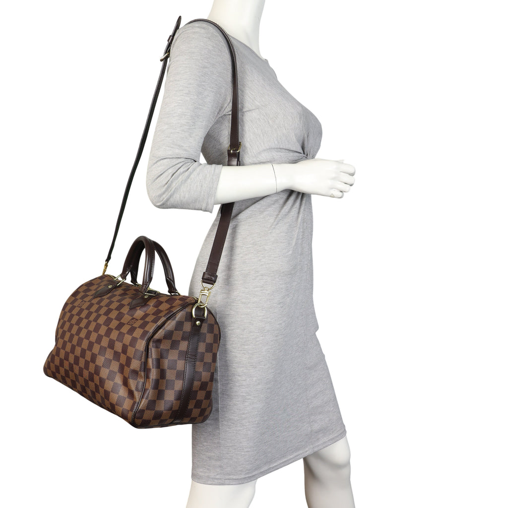 Louis Vuitton Speedy 30 Bandouliere Damier Ebene