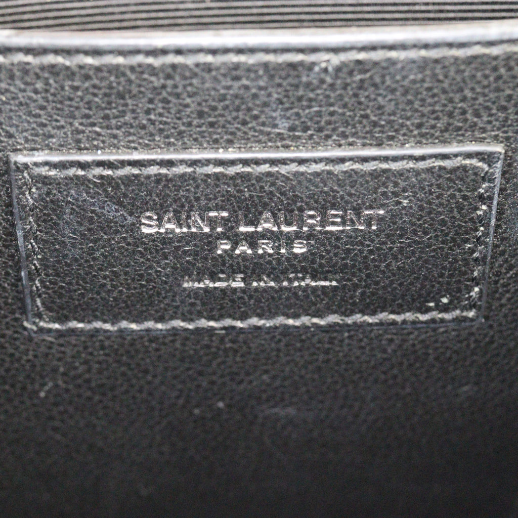 Saint Laurent Kate Tassel Chain Bag Medium Croc-Embossed