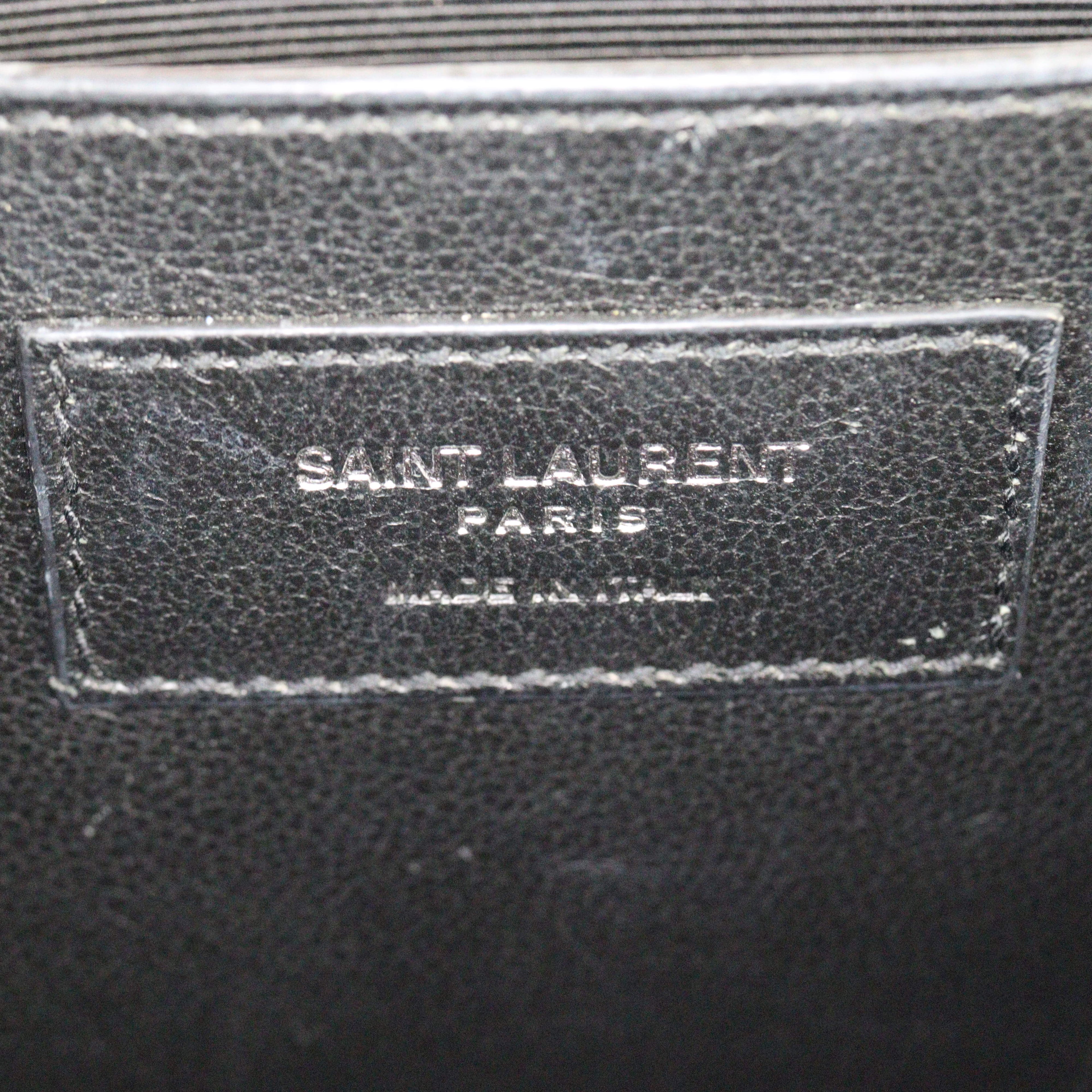 Saint Laurent Kate Tassel Chain Bag Medium Croc-Embossed