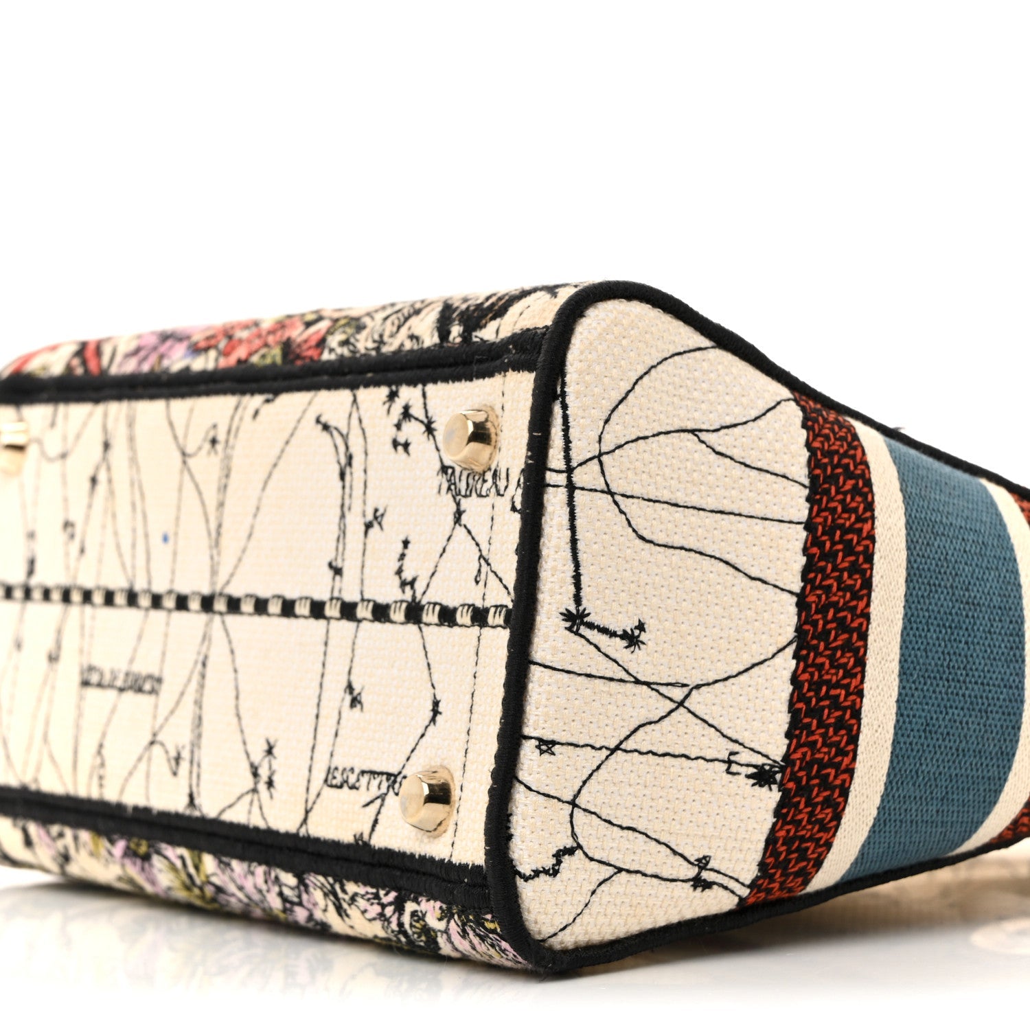 Canvas Constellation Embroidered Medium Lady D-Lite Latte Multicolor