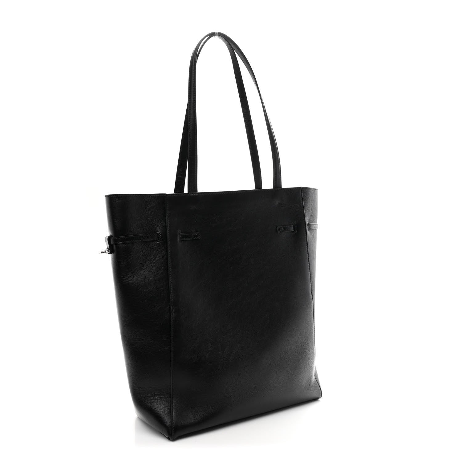 Calfskin Voyou Medium North South Tote Black