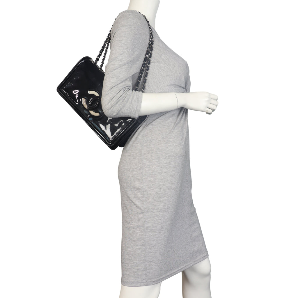 Chanel CC Vinyl Lipstick Ligne Flap Bag