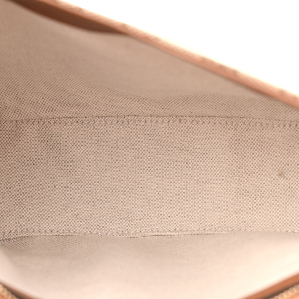 GG Monogram Calfskin Medium Blondie Top Handle Bag Beige Dark Brown