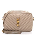 Calfskin Matelasse Monogram Lou Camera Bag Dark Beige