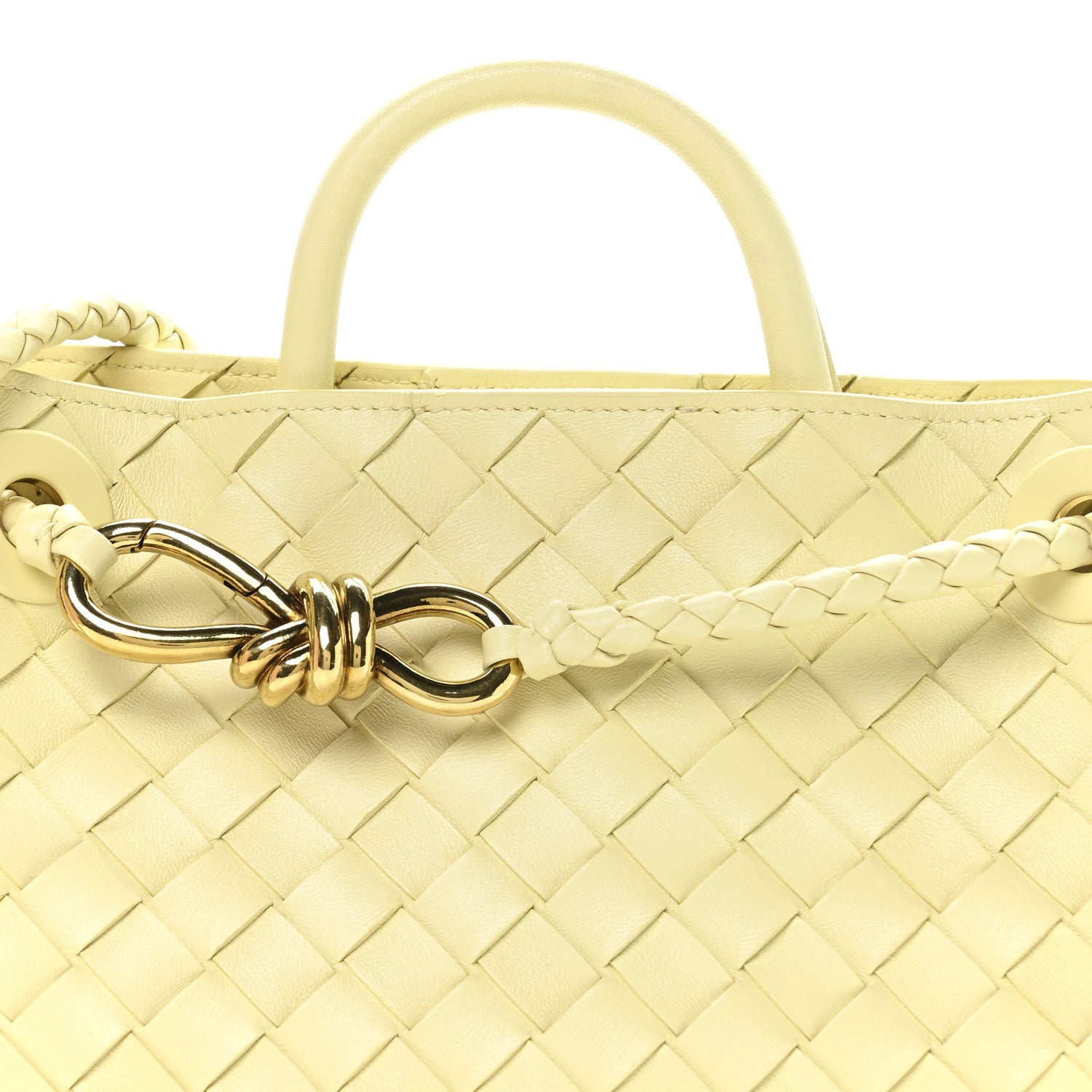 Nappa Intrecciato Small Andiamo Shoulder Bag Chamomile