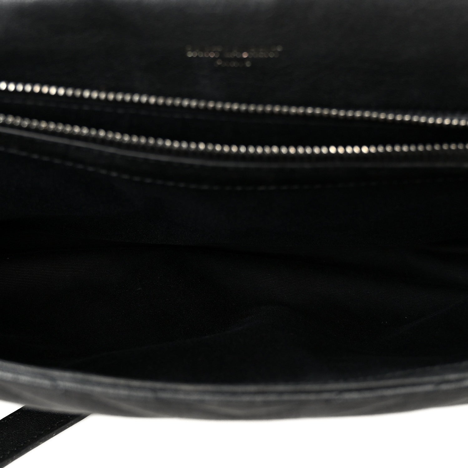 Sheepskin Matelasse Chevron Monogram Large College Satchel Black