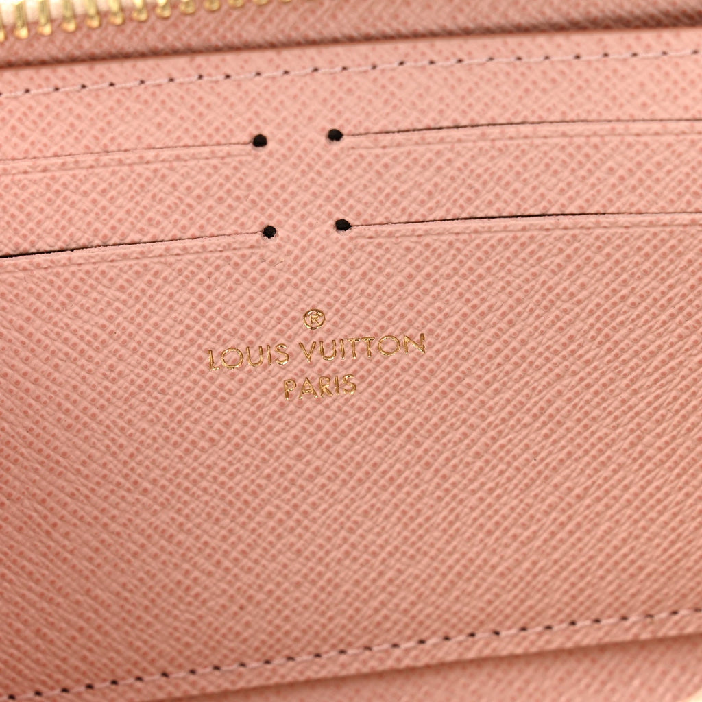 Damier Azur Clemence Wallet Rose Ballerine