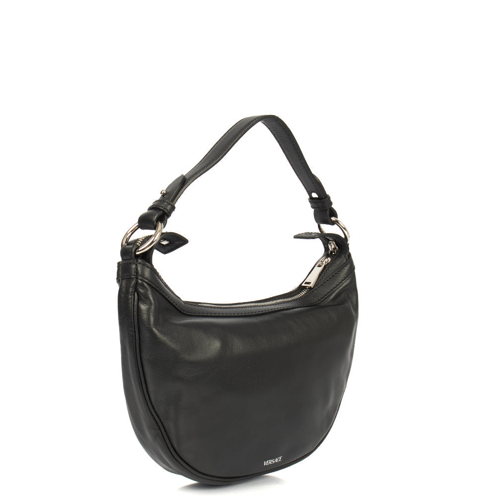 Versace Shoulder Bag Biker Hobo in Black, Leather