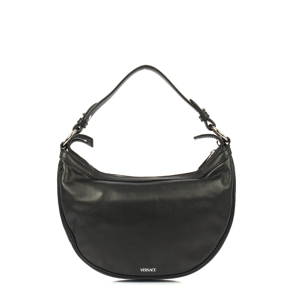Versace Shoulder Bag Biker Hobo in Black, Leather