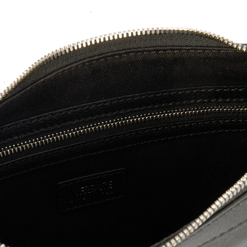 Versace Shoulder Bag Biker Hobo in Black, Leather