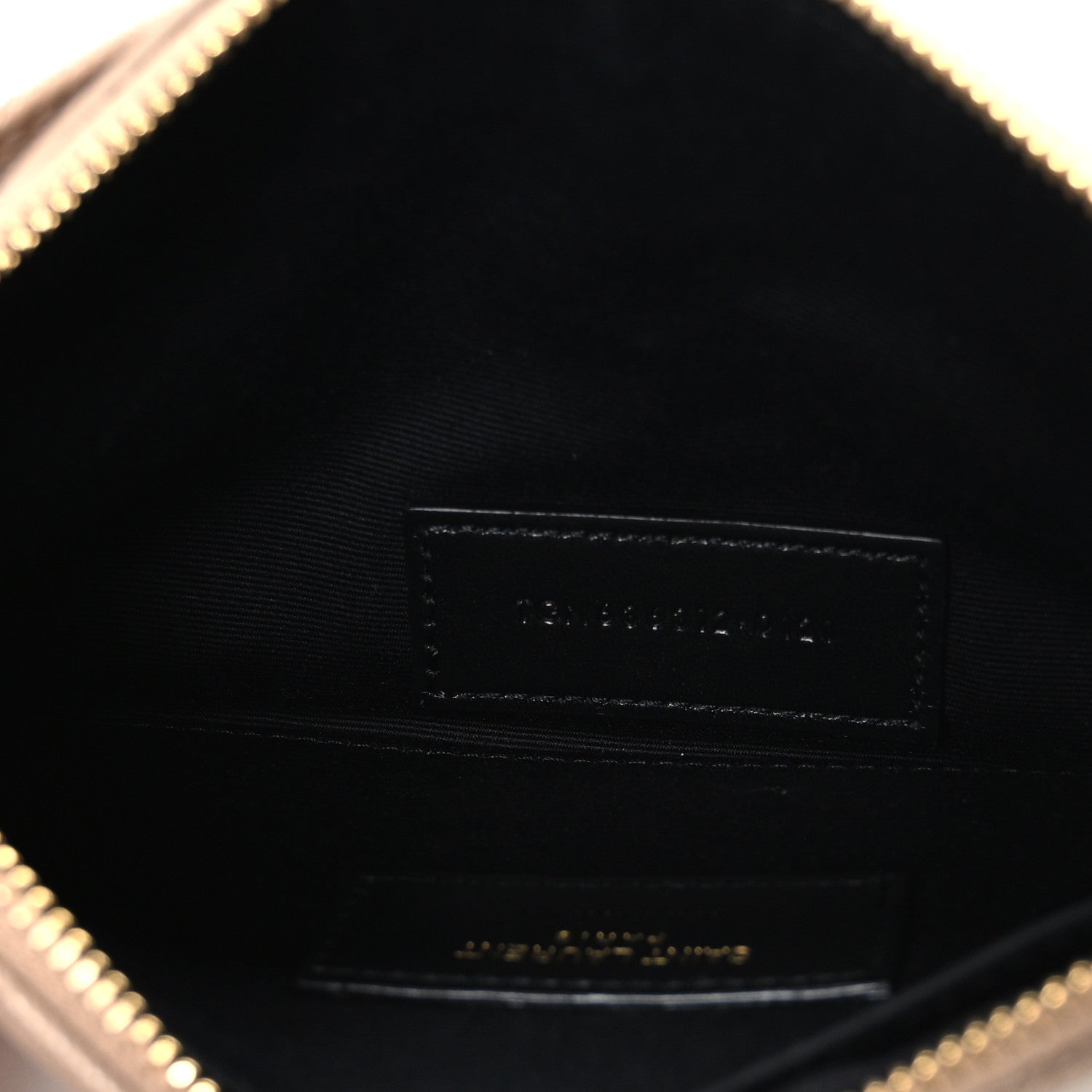 Grain De Poudre Chevron Monogram Bill Pouch Dark Beige