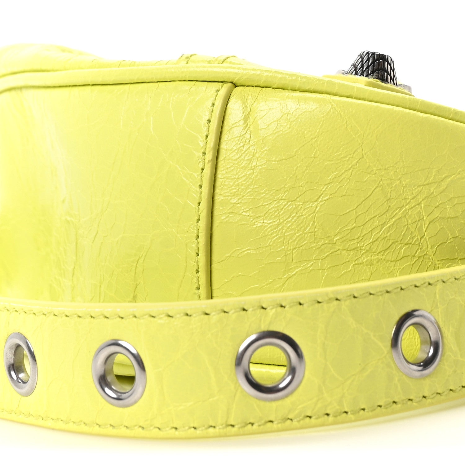 Agneau Arena Le Cagole Shoulder Bag XS Lime