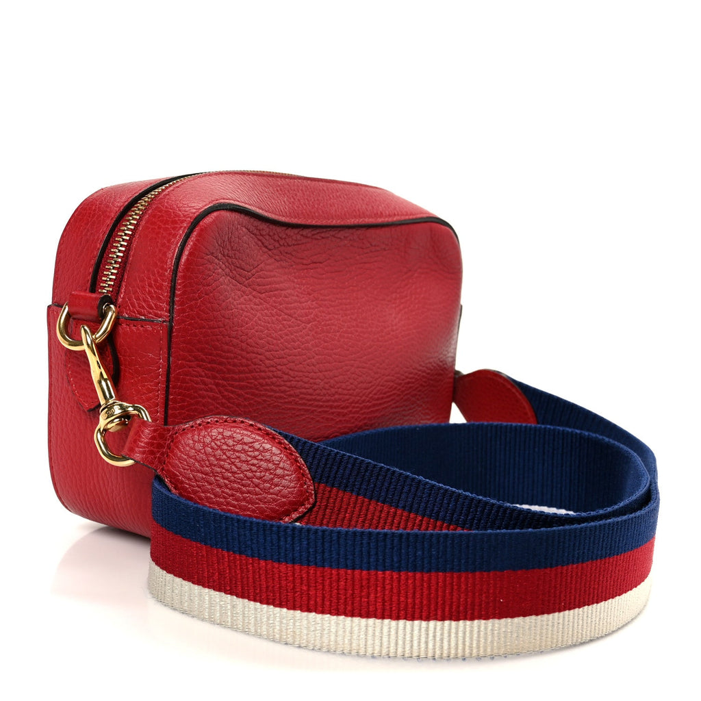 Grained Calfskin Sylvie Web Kingsnake Small Camera Bag Red Multicolor