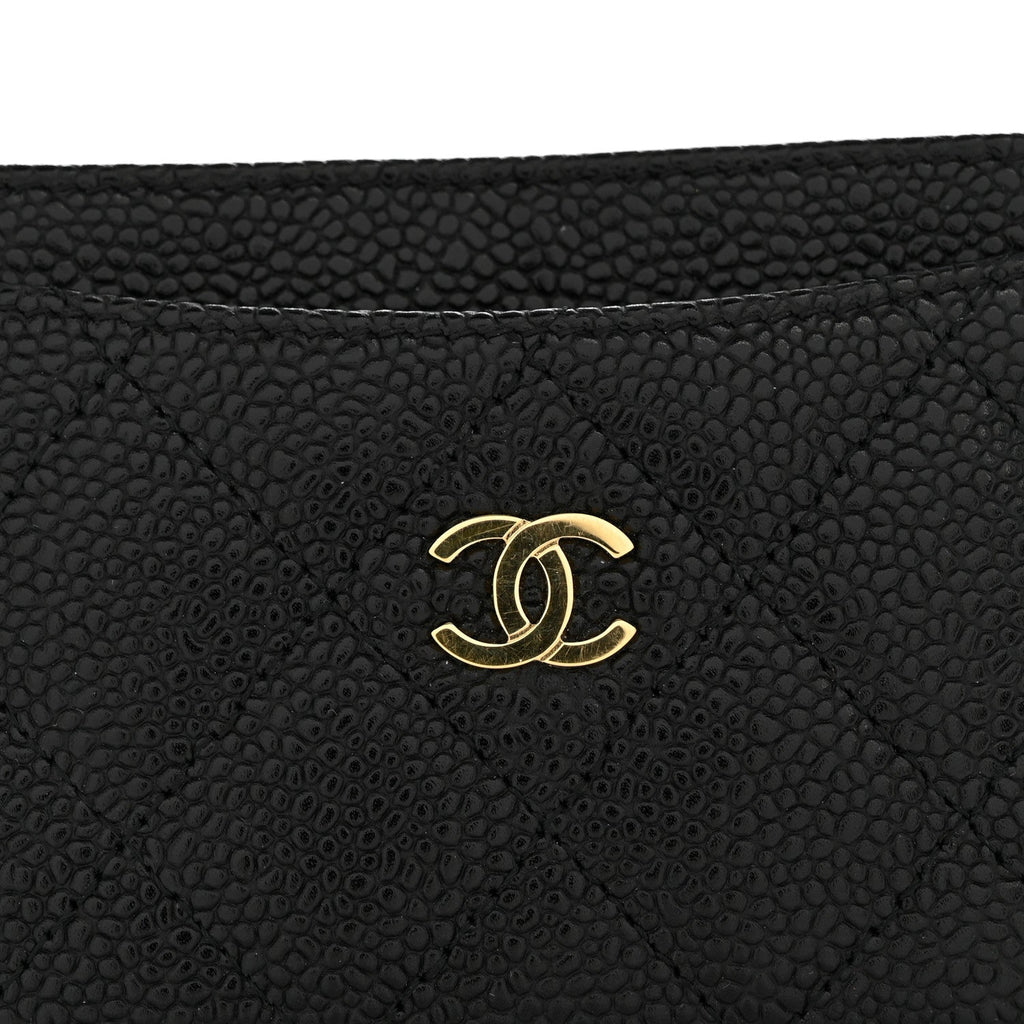 Caviar Quilted  Holder Black