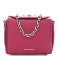 Silky Amish Grain Calfskin Box Shoulder Bag 19 Pink