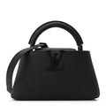 Matte Taurillon Capucines East West Mini All Black