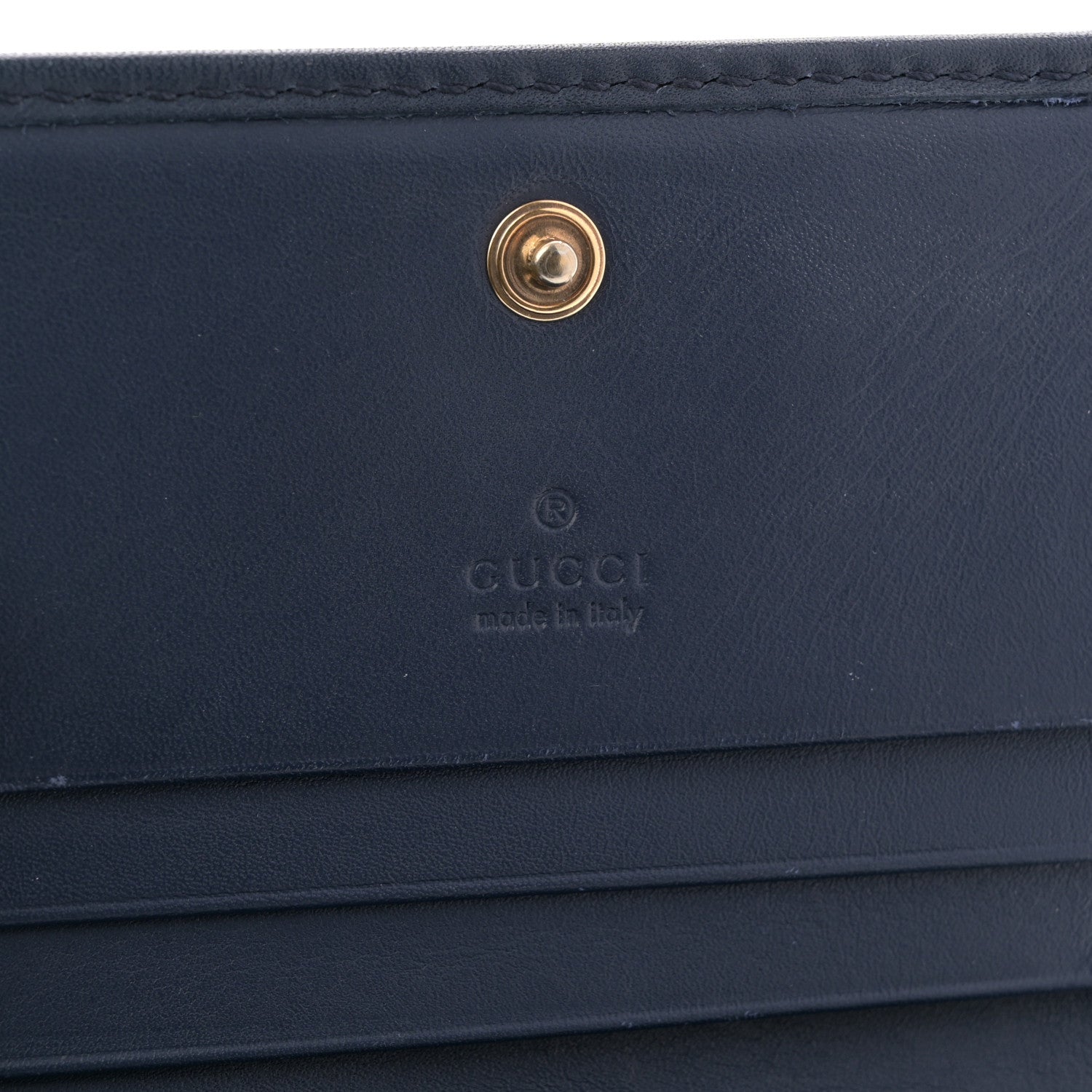 Denim Matelasse Pearly GG Marmont  Case Wallet Blue