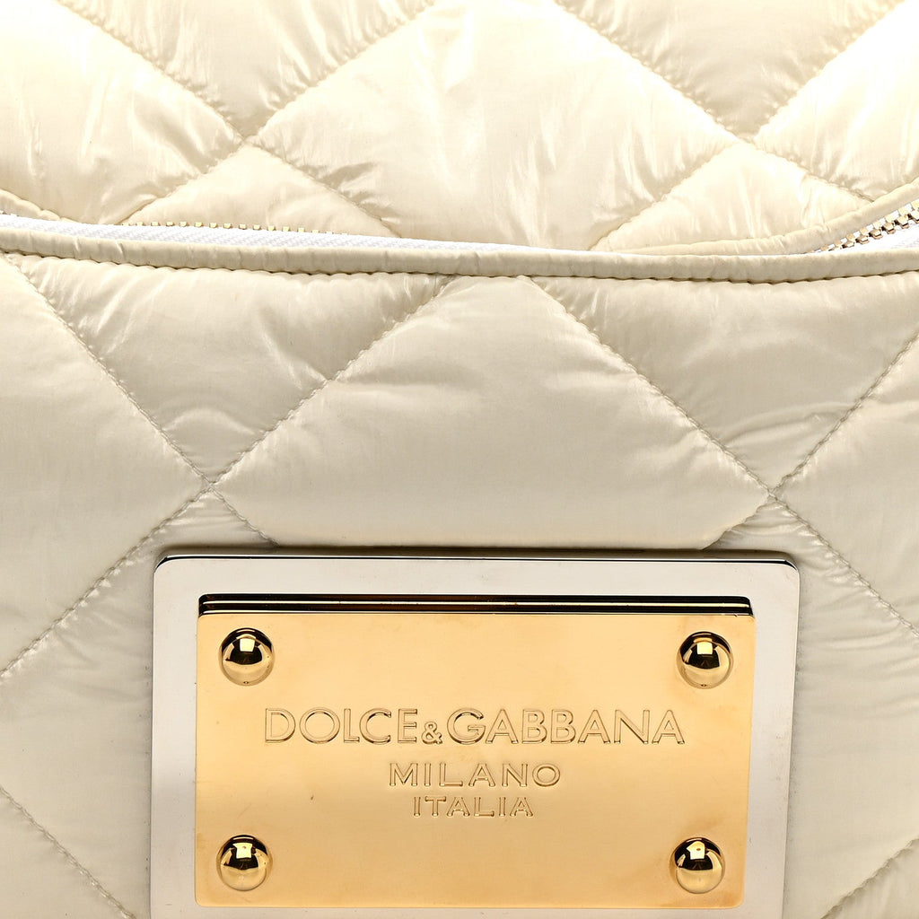 Marsupio Nylon Quilted Piumino 2 Belt Bag White