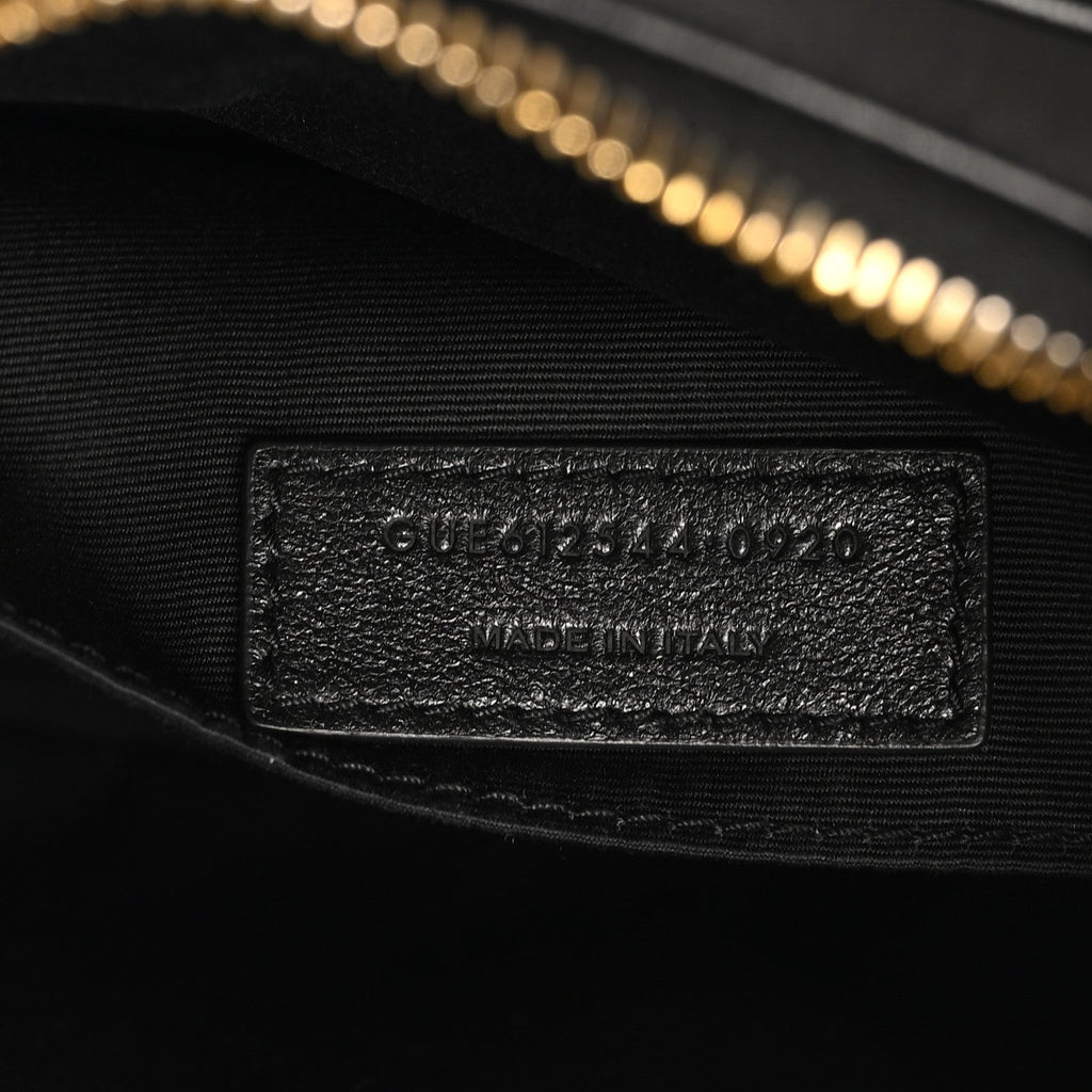 Calfskin Matelasse Monogram Lou Camera Bag Black