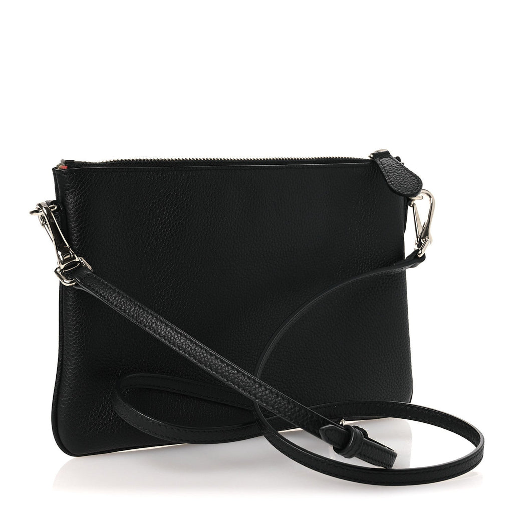 Grained Calfskin Peyton TB Crossbody Bag Black