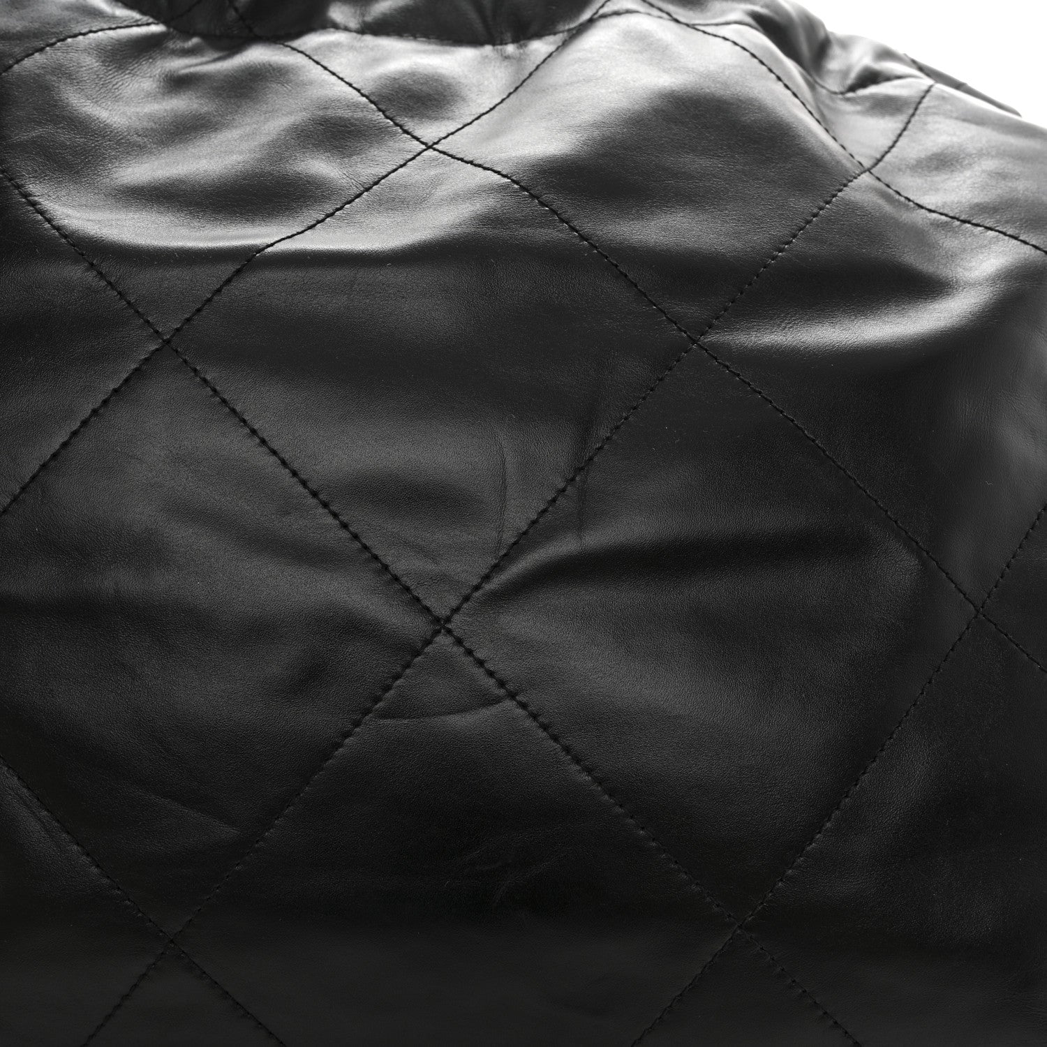 Shiny Calfskin Quilted Small Chanel 22 Black