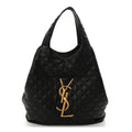 Lambskin Quilted Maxi Icare Shopping Tote Black