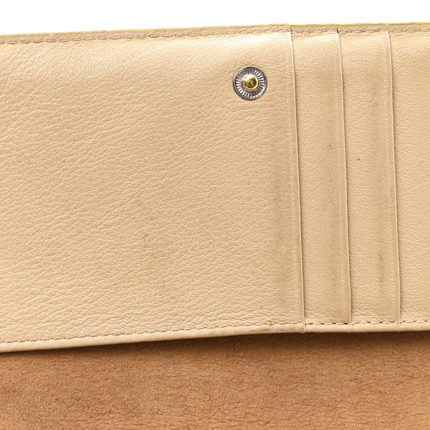 Calfskin Ottomar Klara Tri Fold Phone Wallet On Strap Croissant