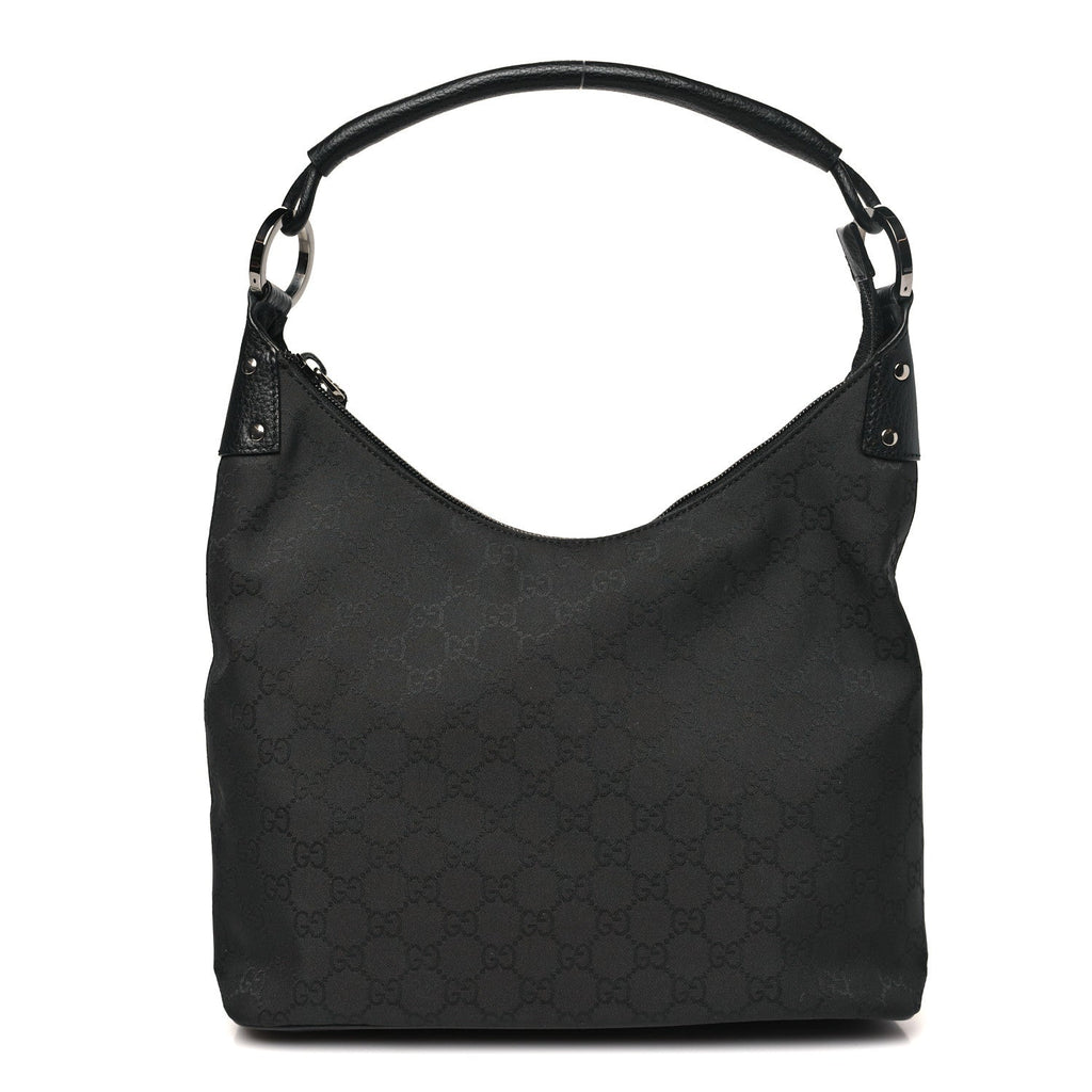 Nylon Monogram Small Hobo Black