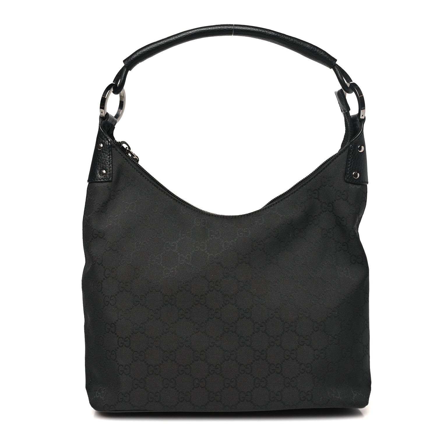 Nylon Monogram Small Hobo Black