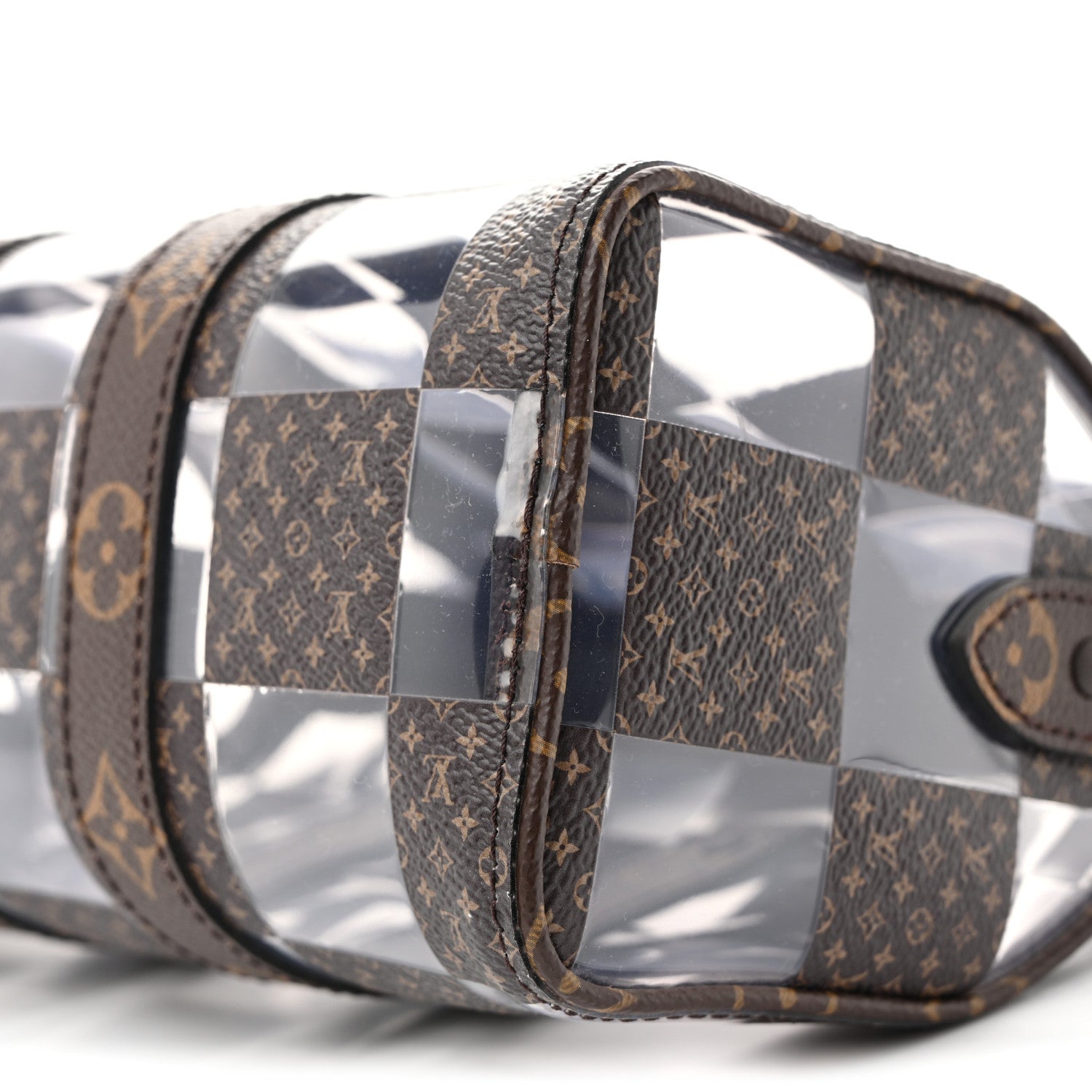 PVC Monogram Chess Keepall Bandouliere 25