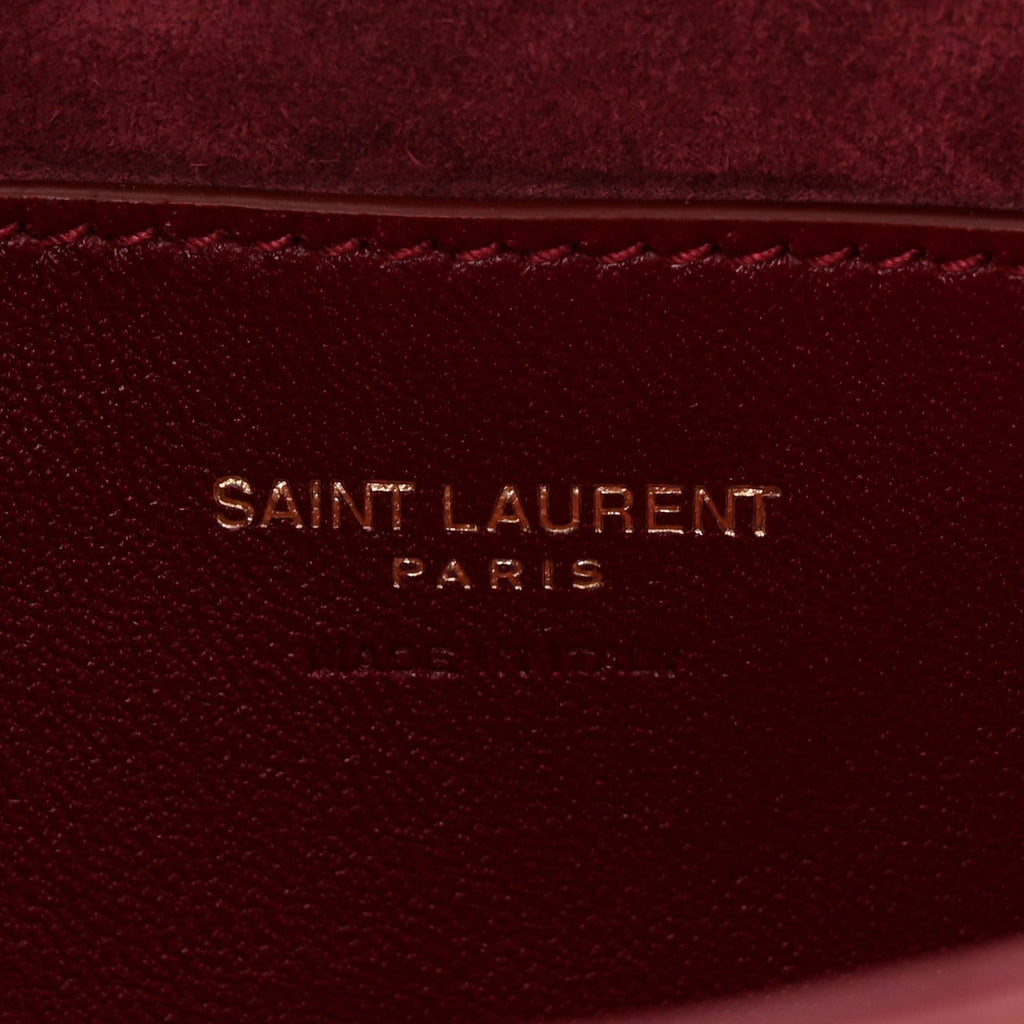 Patent Calfskin Le 5 A 7 Mini Hobo Red Grenat