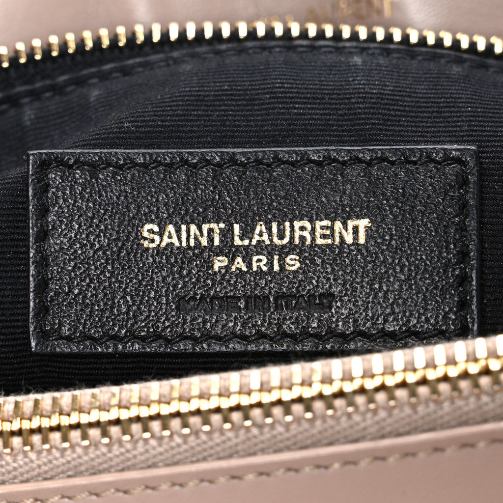 Calfskin Y Quilted Monogram Medium Loulou Chain Satchel Dark Beige