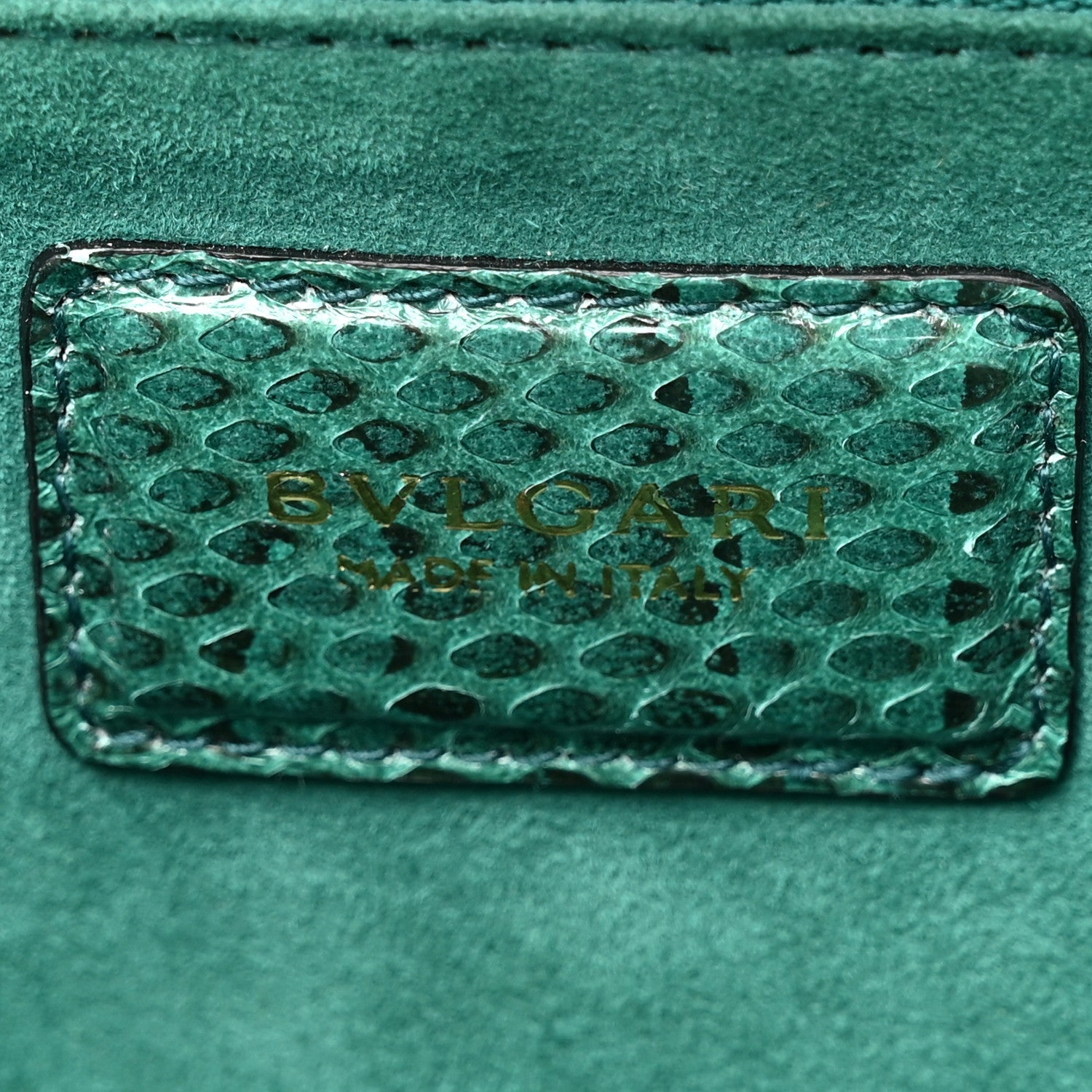 Snakeskin Medium Serpenti Top Handle Tote Emerald