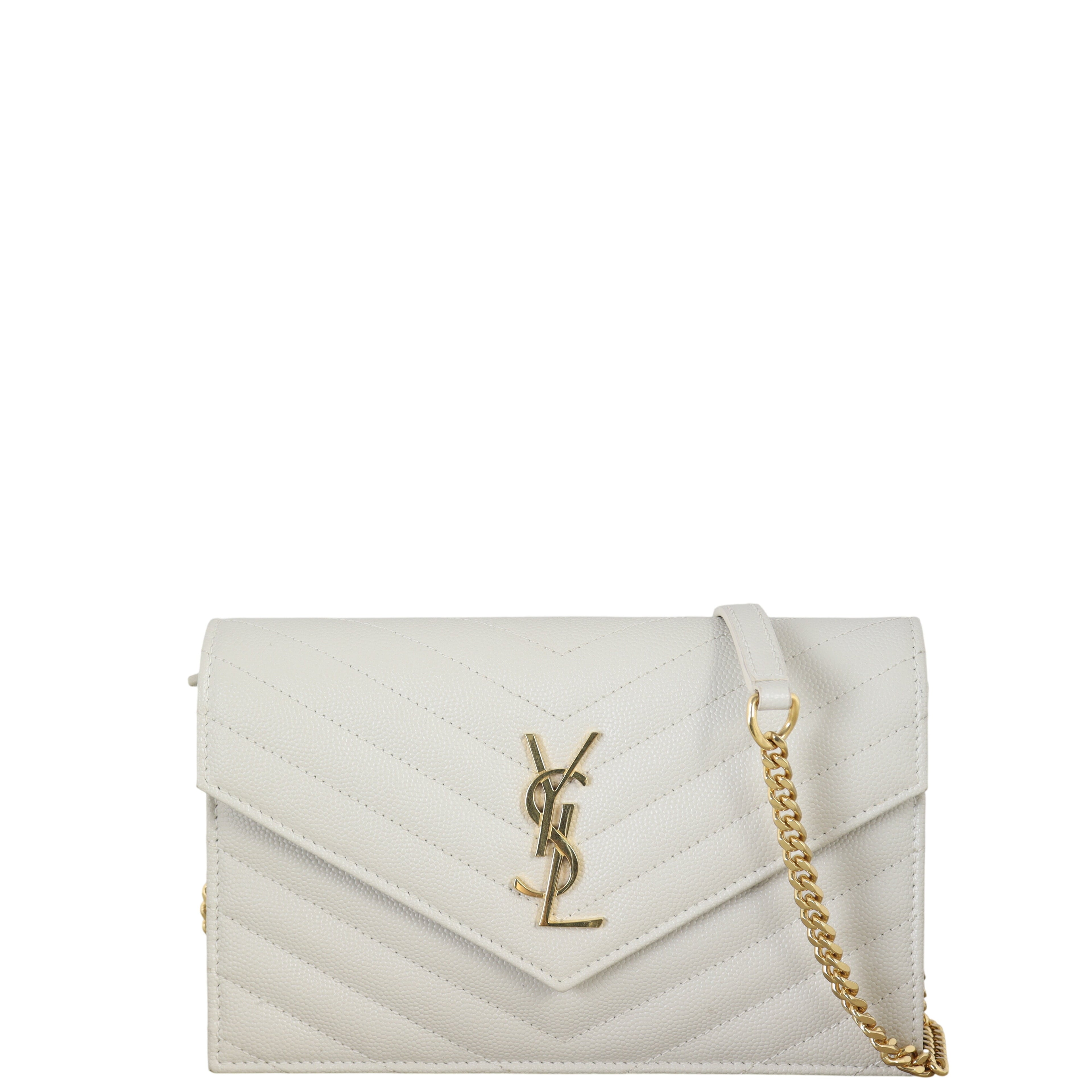 Saint Laurent Cassandre Envelope Chain Wallet