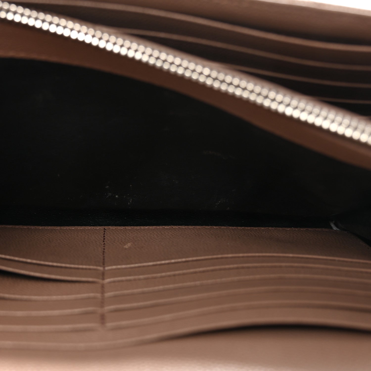 Grain De Poudre Matelasse Chevron Monogram Chain Wallet Taupe