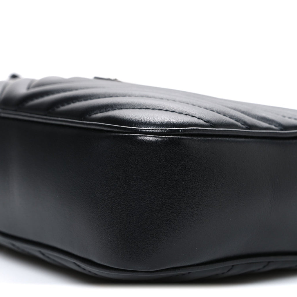 Calfskin Matelasse Monogram Lou Camera Bag Black