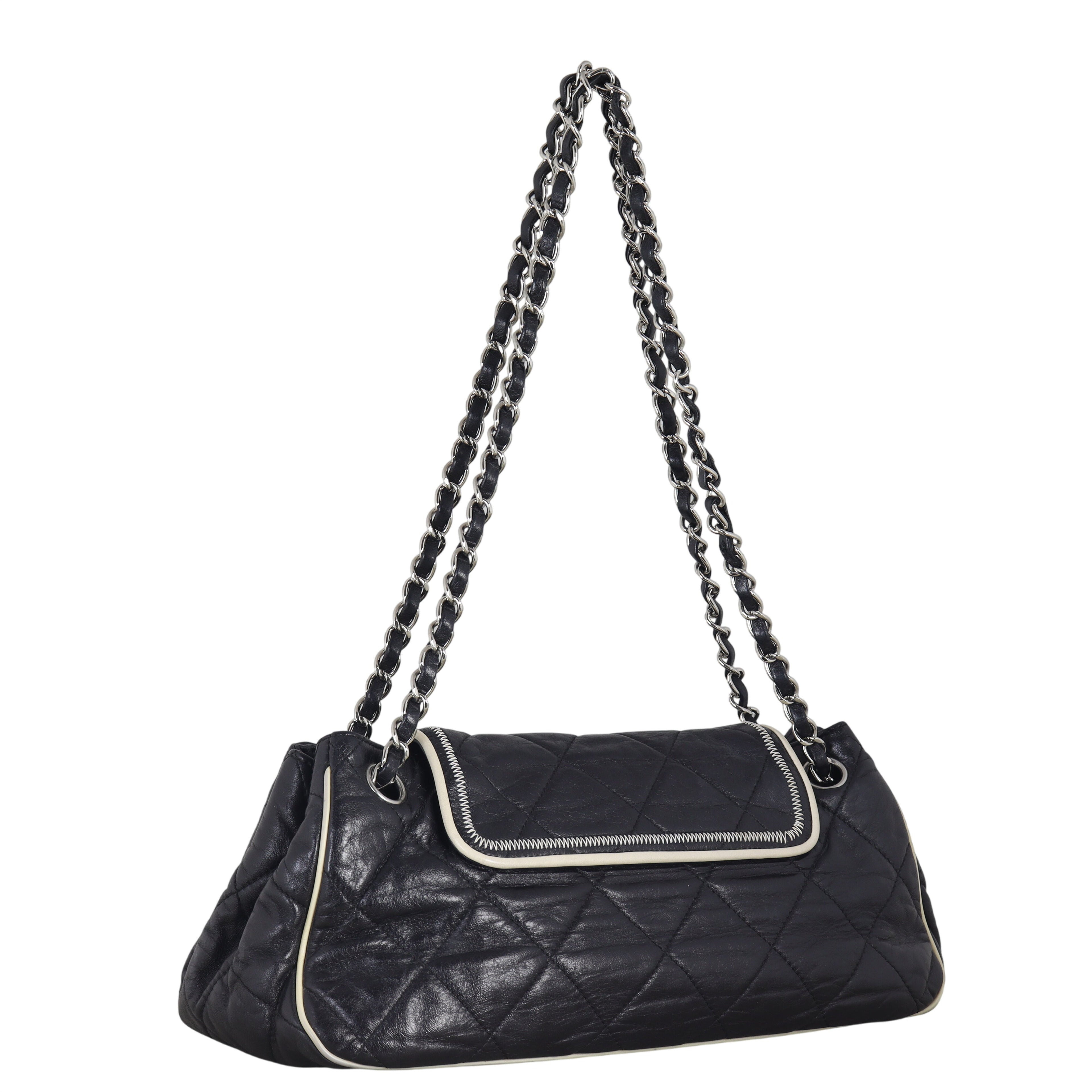 Chanel East West Accordion Flap Bag