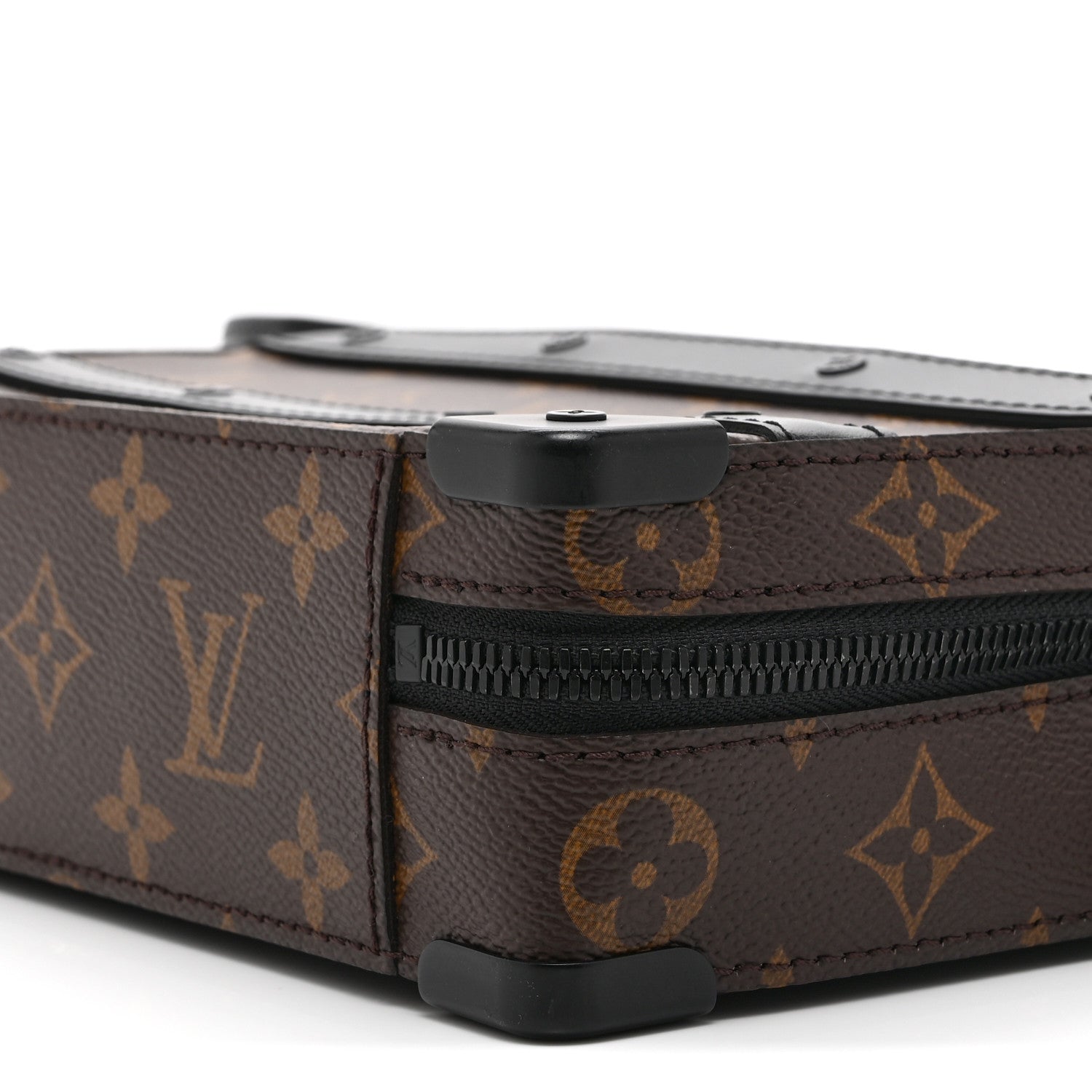 Monogram Macassar Handle Soft Trunk Black