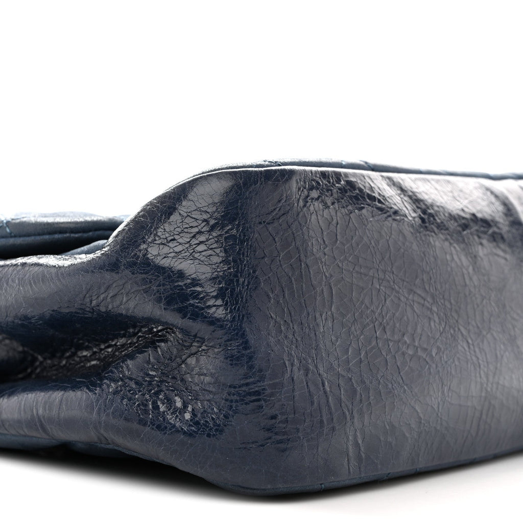 Iridescent Calfskin Medium In The Mix Flap Blue