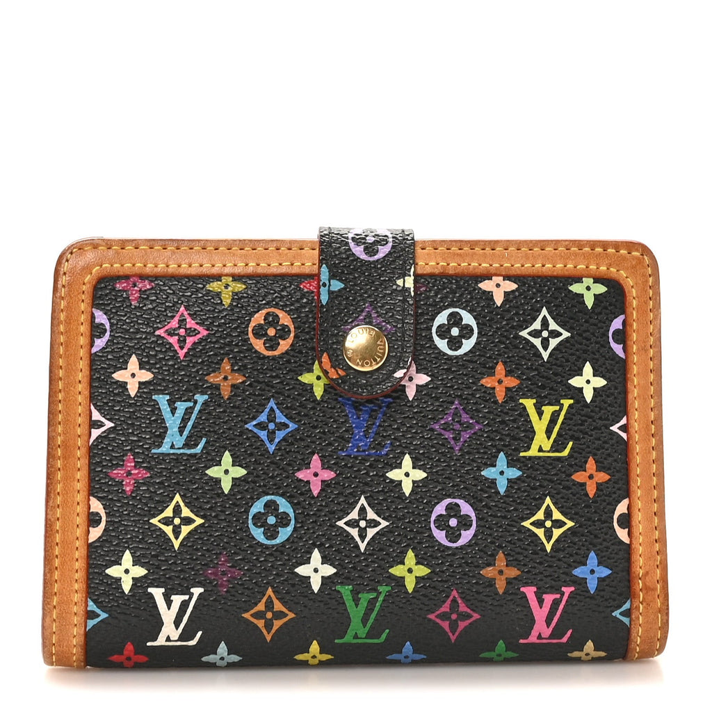 Monogram Multicolor French Purse Wallet Black
