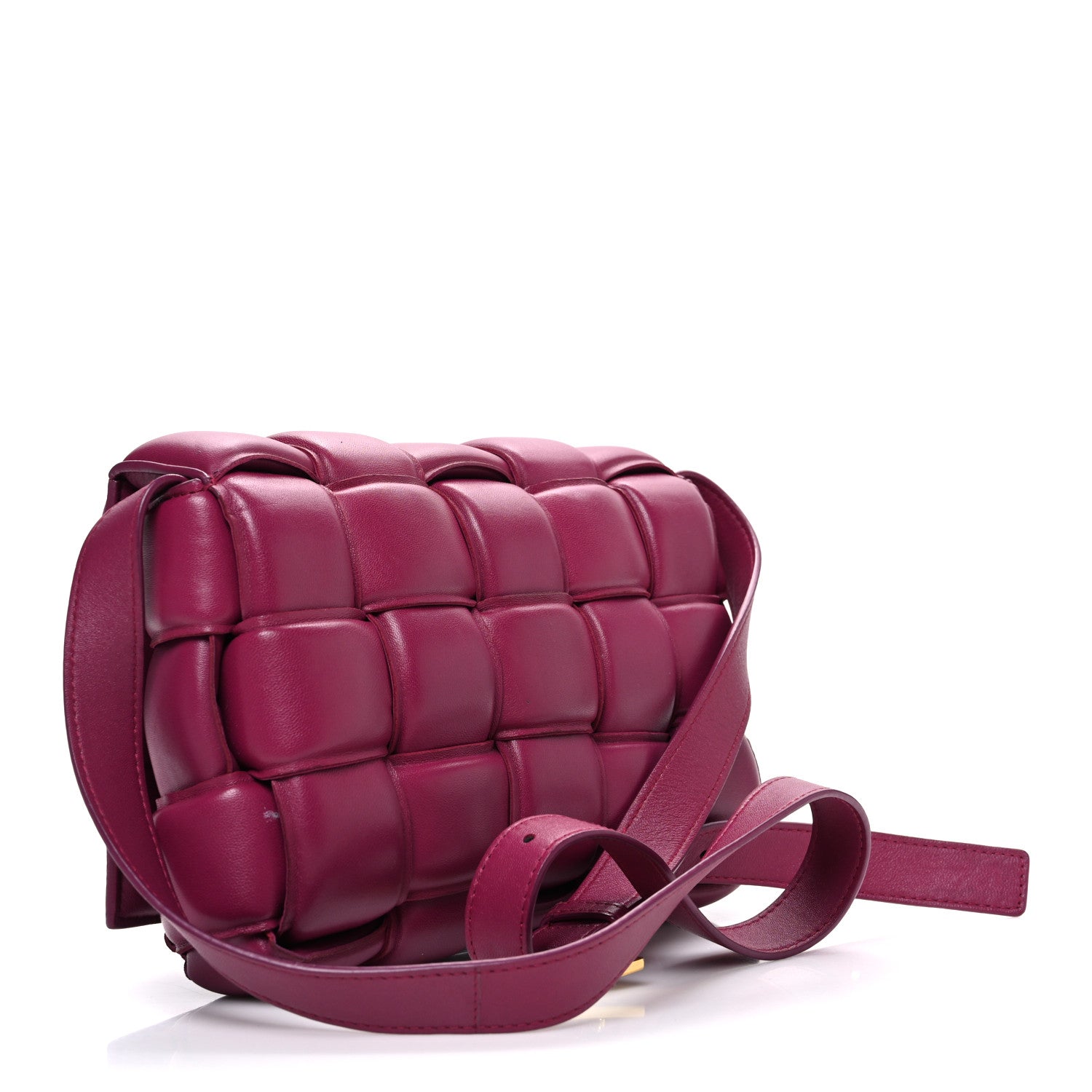Nappa Maxi Intreccio Padded Cassette Crossbody Bag Cinnabar