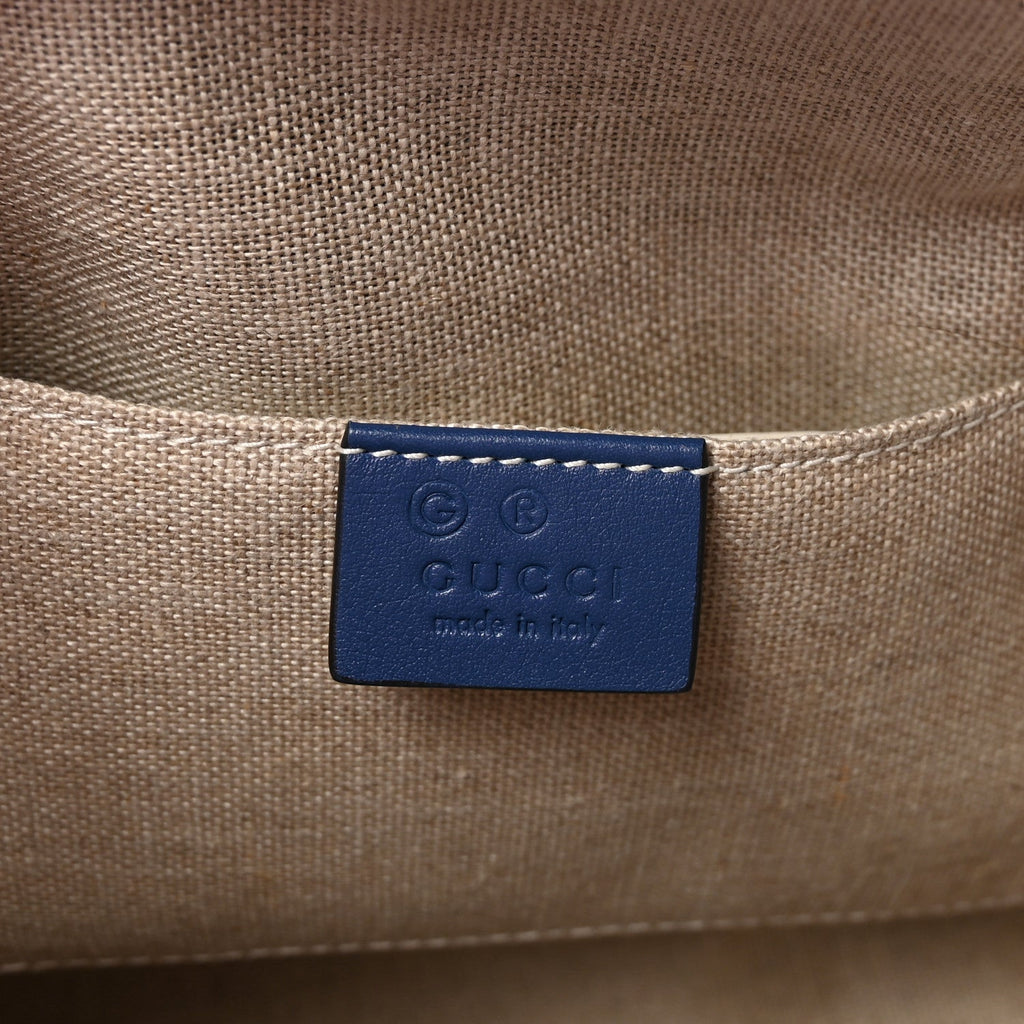 Soft Microguccissima Mini Dome Bag Blue