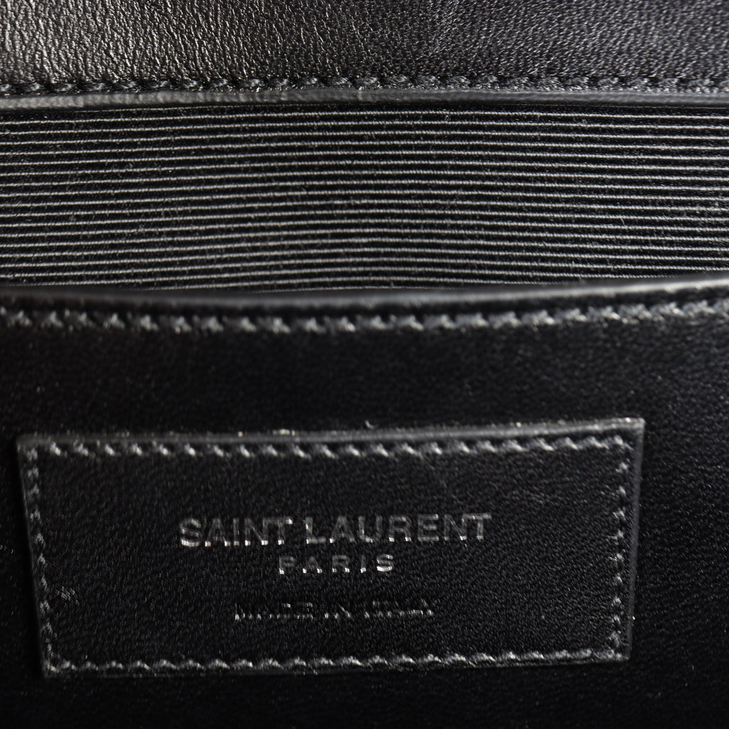 Saint Laurent Kate Crystal-Embellished Suede Chain Bag