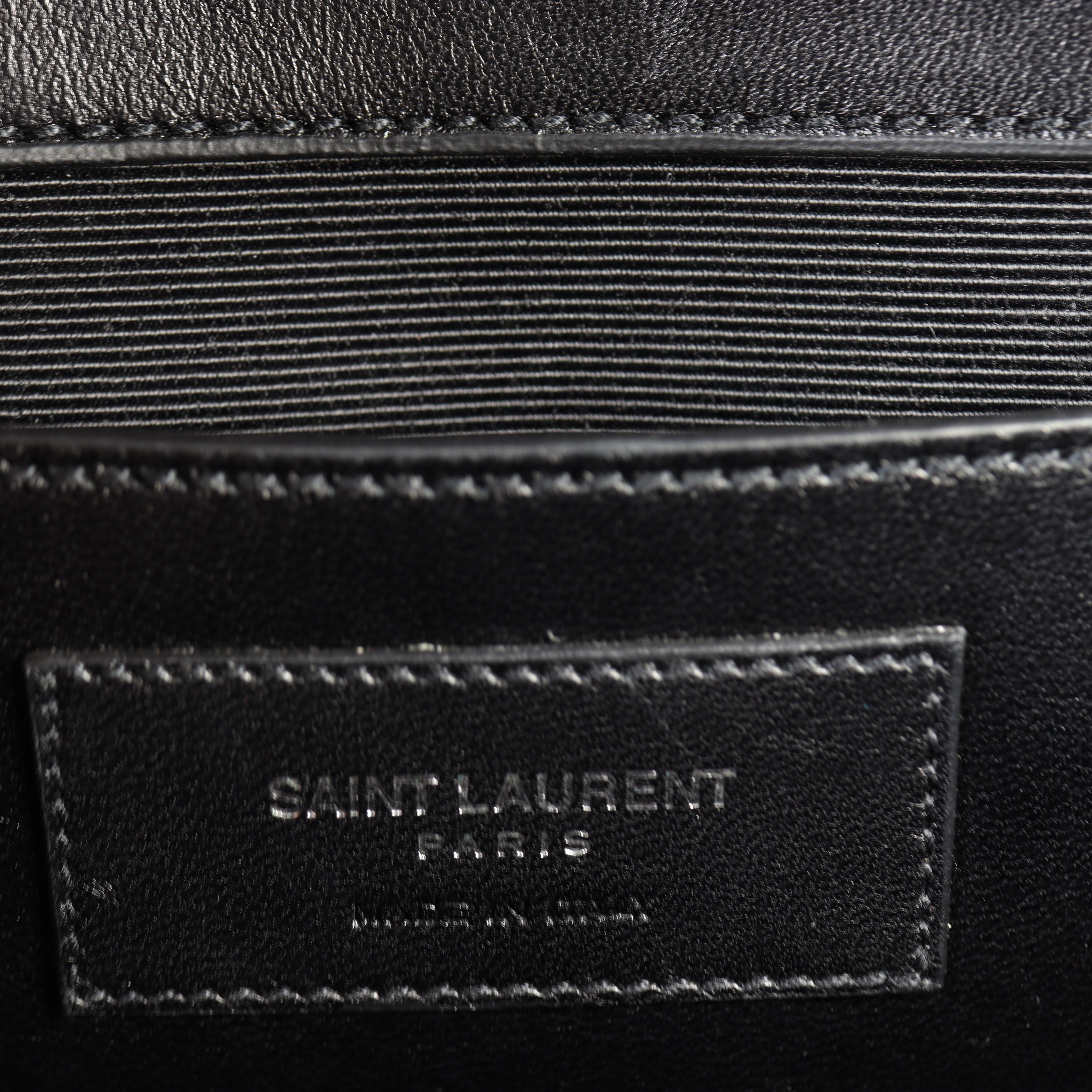 Saint Laurent Kate Crystal-Embellished Suede Chain Bag