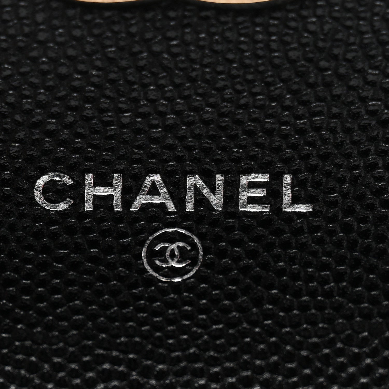 Caviar Quilted Enamel Top Handle Flap Clutch With Chain Black