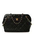 Caviar Quilted Shoulder Bag Black